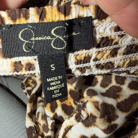 🖤 Jessica Simpson Leopard Print Jumpsuit – Size S - Picture 5 of 5